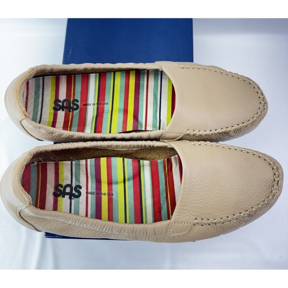 SAS Shoes - SAS Women's 8.5 M Sunny Latte Flats Slip On Comfort Shoes Beige Moccasin Style
